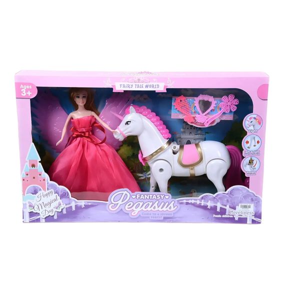 Fantasy Pegasus Horse and Doll