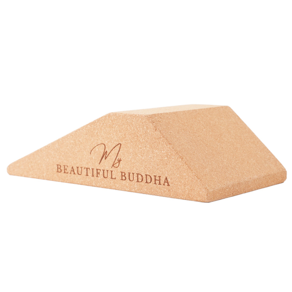 Trapezoid Cork Yoga Wedge - Angled Joint Support for Poses