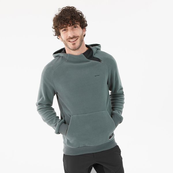 Quechua Men's Fleece Hooded Sweatshirt MH100 - Green