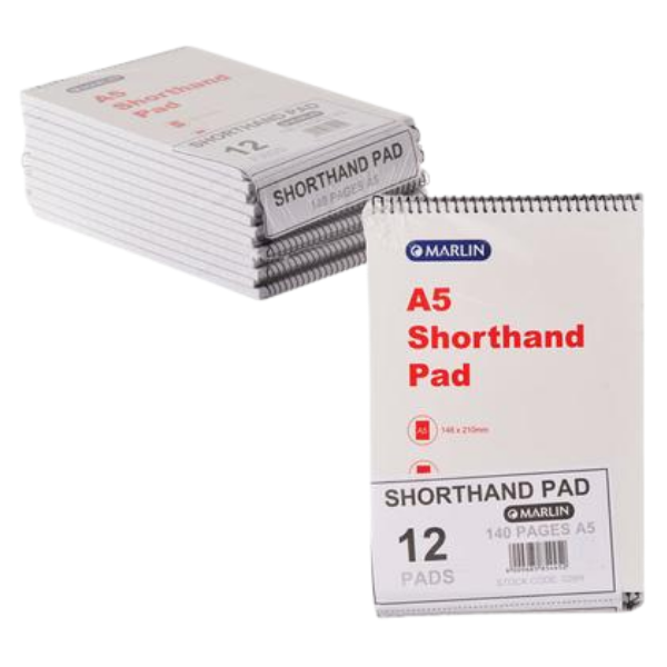 Stationery - A5 Shorthand Pads- Pack Of 12