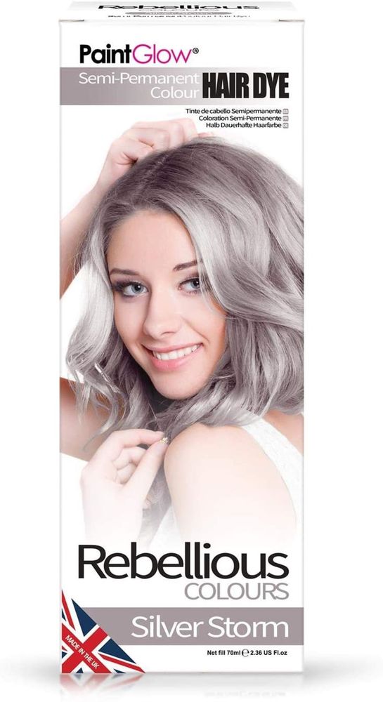 Rebellious Colours 100 Vegan Semi Permanent Hair Dye70mls Silver Storm Buy Online In South 0549