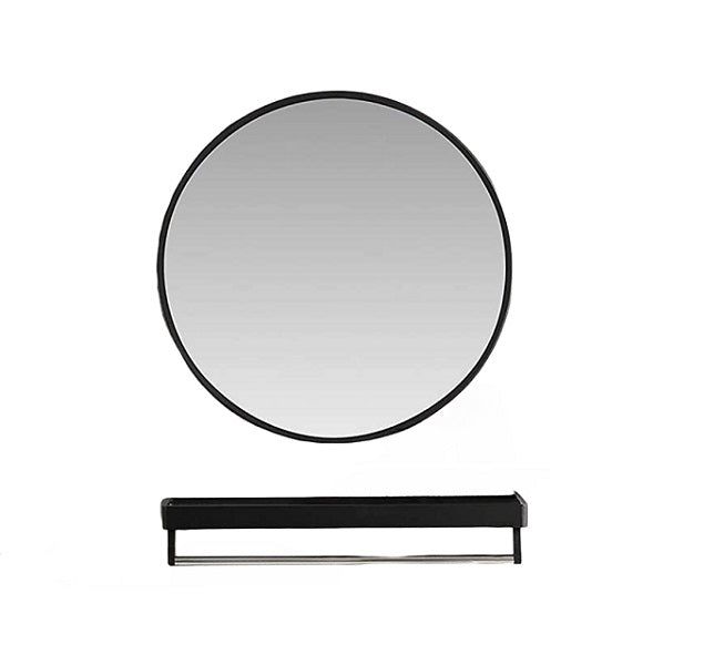 Aluminum Alloy Wall-Mounted Bathroom Decorative Mirror and Storage Shelf