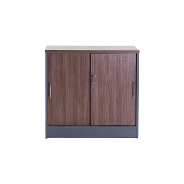 Axa 2 Door Cabinet - Walnut/Dark Grey