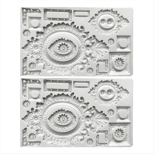 2PCS European Pastry Classic Vintage Style Frame Silicone Mold