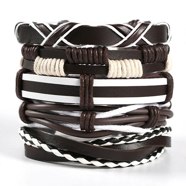 Layer Skull Leather Bracelet Set Style 8 image