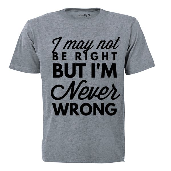 Never Wrong - Mens - T-Shirt - White