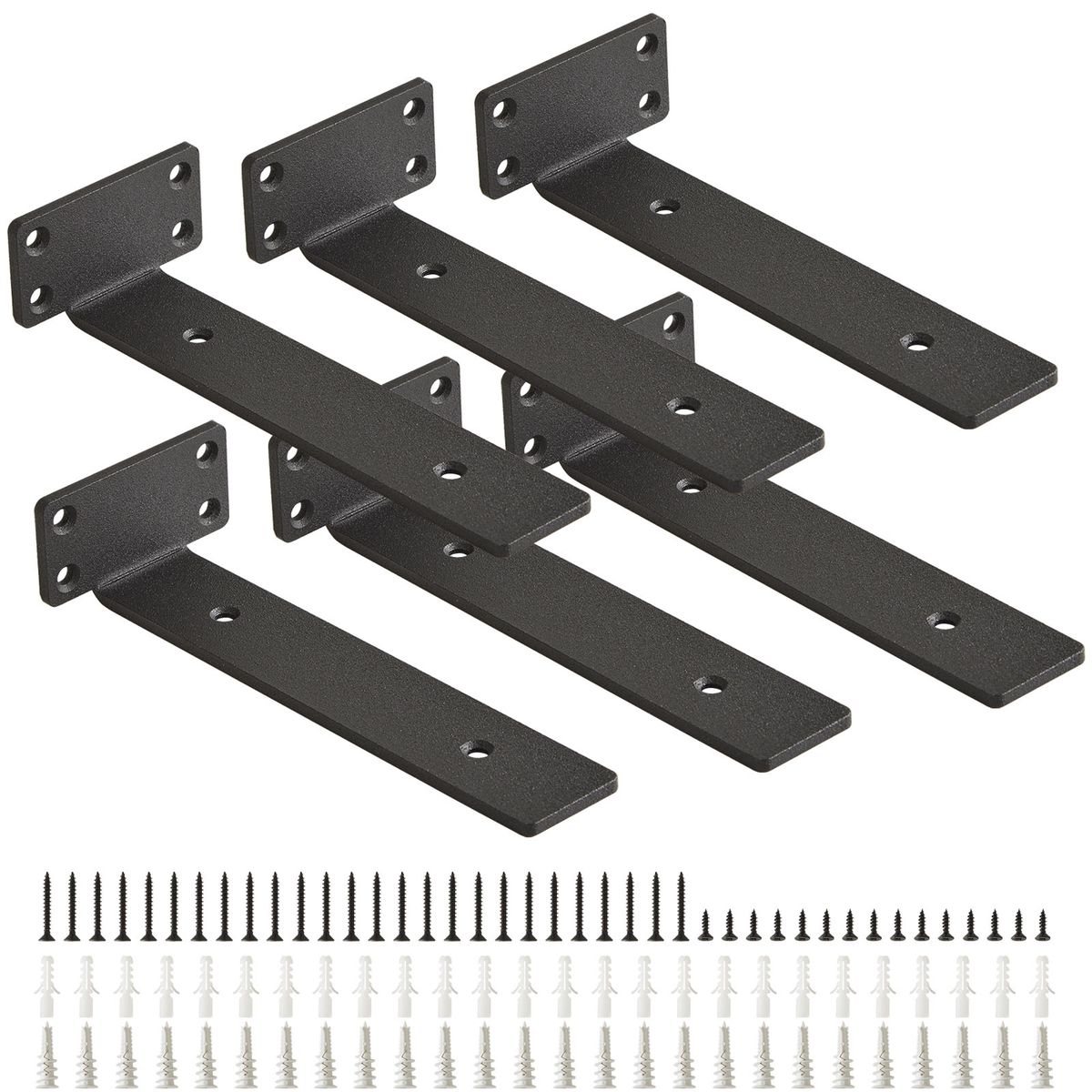 Chenshia 6 Pieces Floating Shelf Heavy Duty Hidden L Brackets -8 INCH