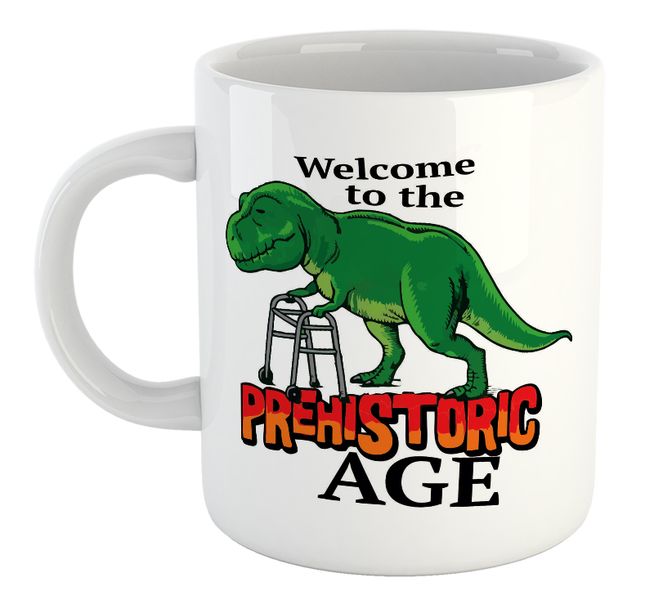 Welcome To The Prehistoric Age Dinosaur Birthday Gift Coffee Mug
