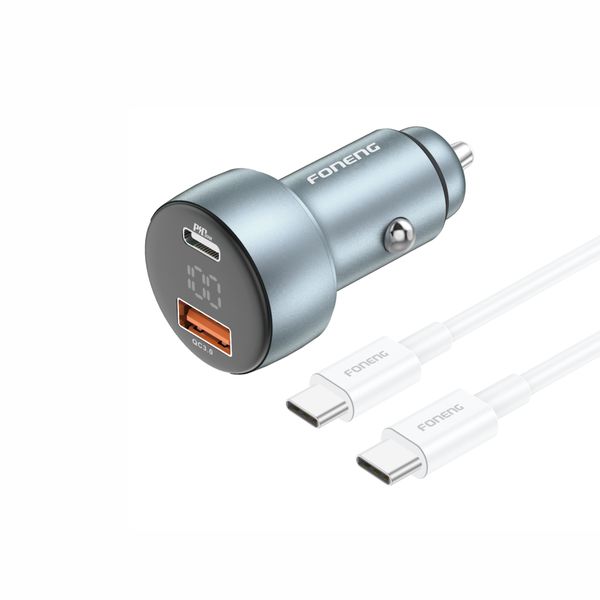 Foneng 48W fast car charger type-c to type-c cable 18