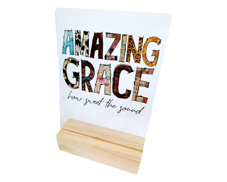 Perspex Quote Board - Amazing Grace Quote
