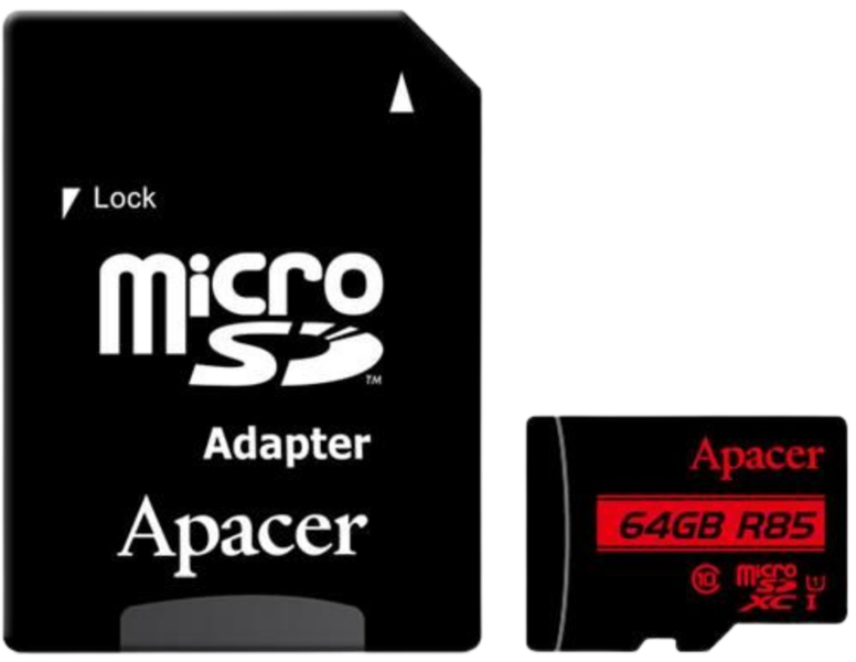 Apacer 64GB Class 10 Micro-Sd with Adaptor