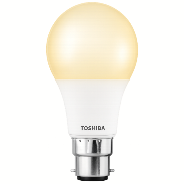 TOSHIBA B22 A60 LED Light Bulb 6W Cool White 4000K - 6 Pack