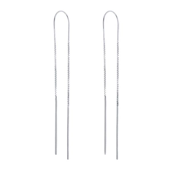 S925 Long Chain Gold Earrings Wire | Famous Brand | Gift