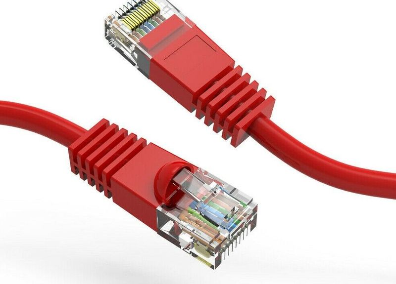 Entratech CAT5e CCA, SF/UTP LAN Network Cable - Red