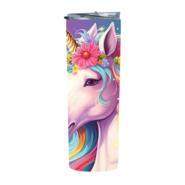 Rainbow Unicorn 37 20 Oz Straight Skinny Tumbler 213