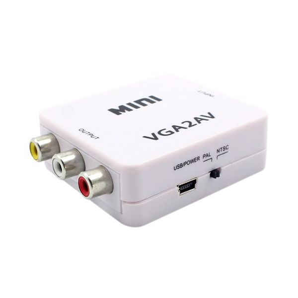 Vga To Av Mini Converter Scaler Adapter Support 1080P