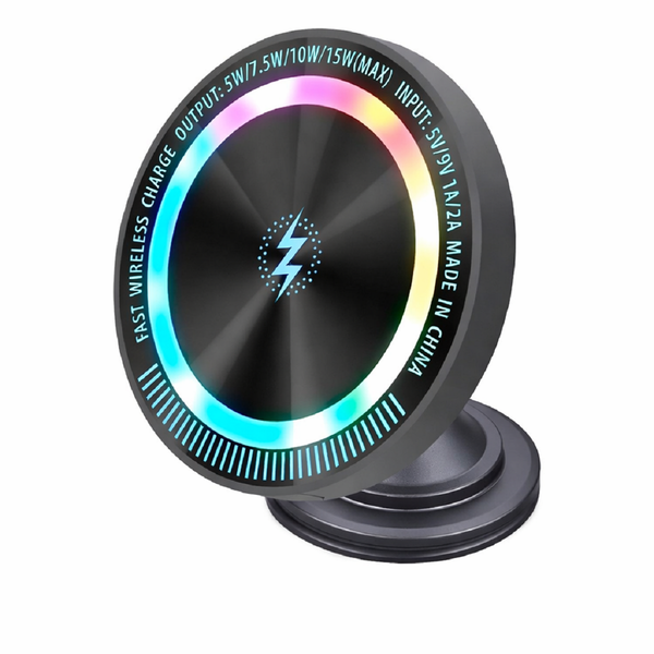 15W Magnetic Car Charger Wireless Fast Charging Phone Holder for Dashboard