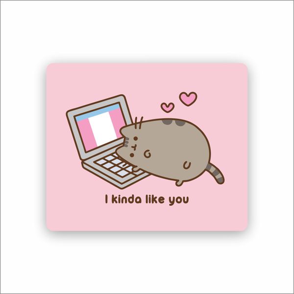 Pink Pusheen Cat Mouse Pad