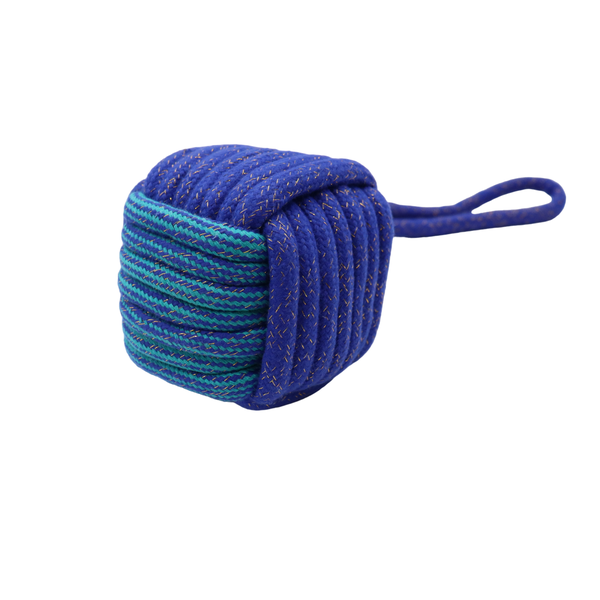 40 Cm Toss &amp; Tug Robe Toy Large Blue &amp; Gold