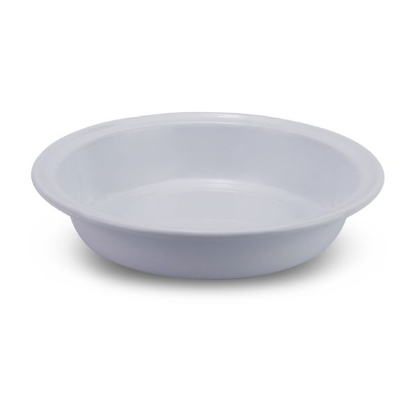 Bowl - Shallow - Flat Base - All White - 18cm Diameter - Single