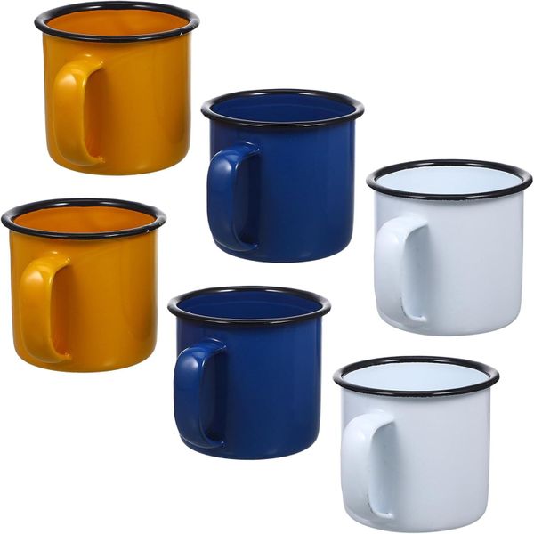 Vintage Enamel Drinking Cup Retro Home Coffee Juice Tea