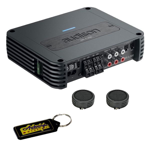 Audison SR 4.300 520w 4 Channel Amplifier &amp; Evo Tweeters &amp; Gel Key Holder