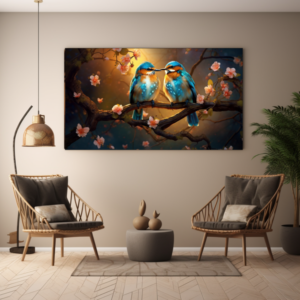 Canvas Wall Art - Chirpy Charm Birds - BK0144