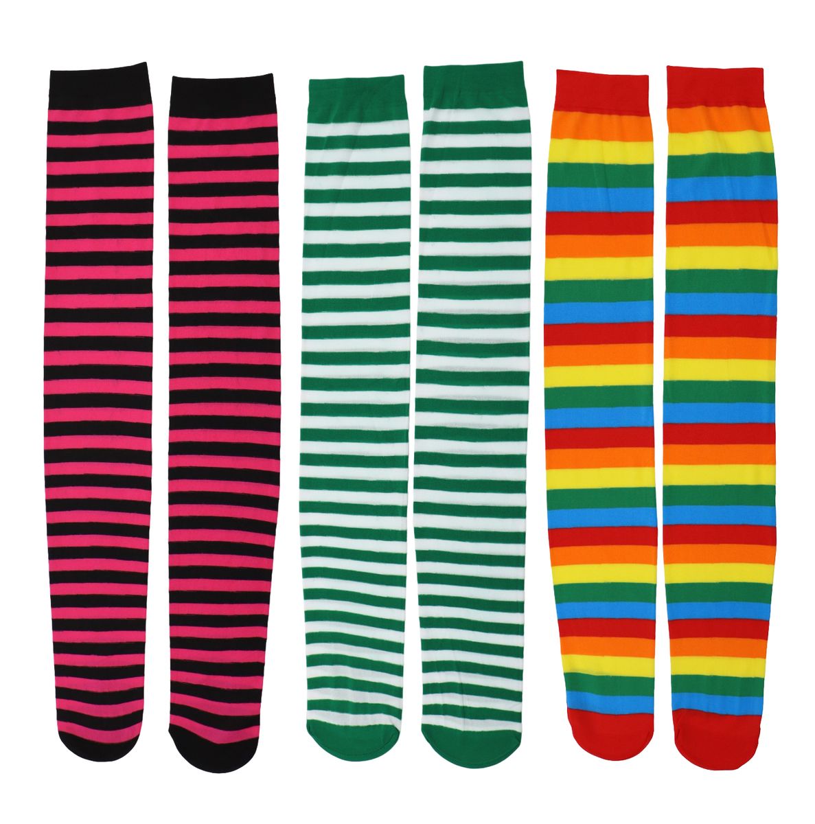 Set of 3 - Christmas Women Hold Up Stockings Party Tight - Stripe ...