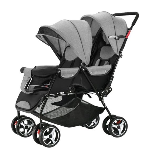 Children's Lightweight Baby Front And Rear Sitting Twin Stroller
