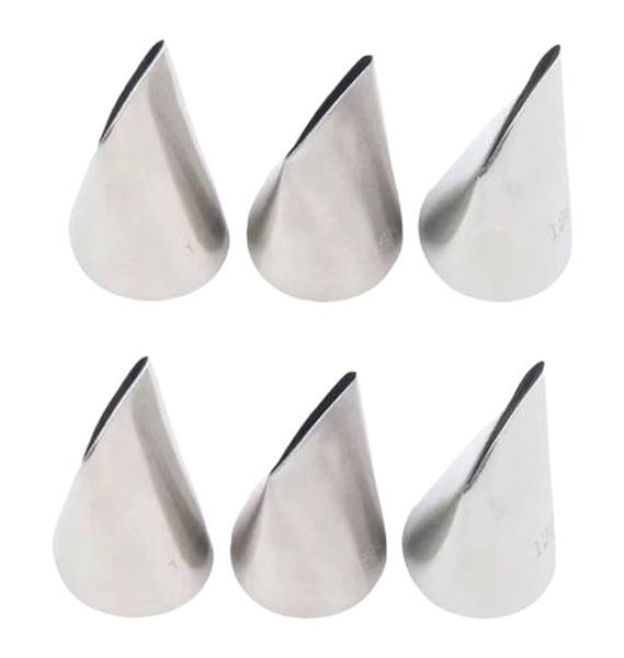 6 Pieces Stainless Steel Piping Nozzle Set for Cream Cake Decorating