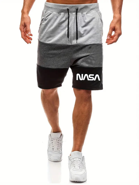 Men's Colour Block Fashion Active Shorts