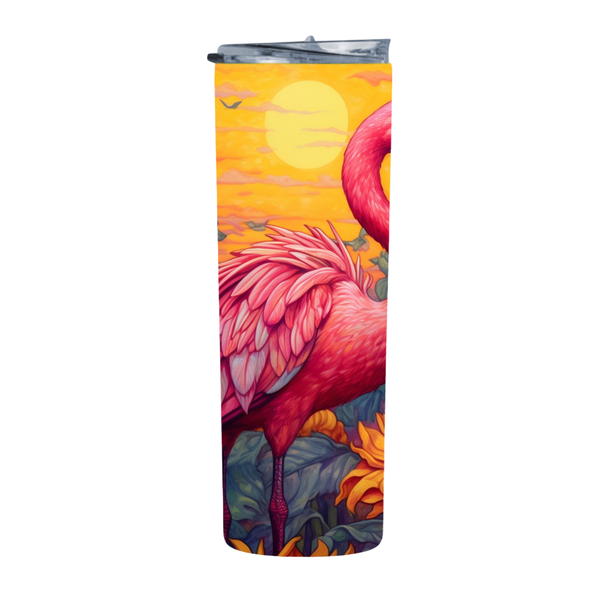 Sunset Sunflower Flamingo 62 20 Oz Straight Skinny Tumbler 205