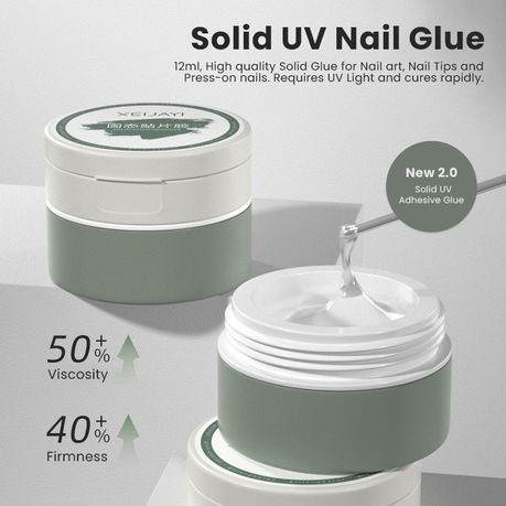 SOLID UV Gel Nail Glue for Press-On Nails, Quick Drying & Long-Lasting 12ml Image