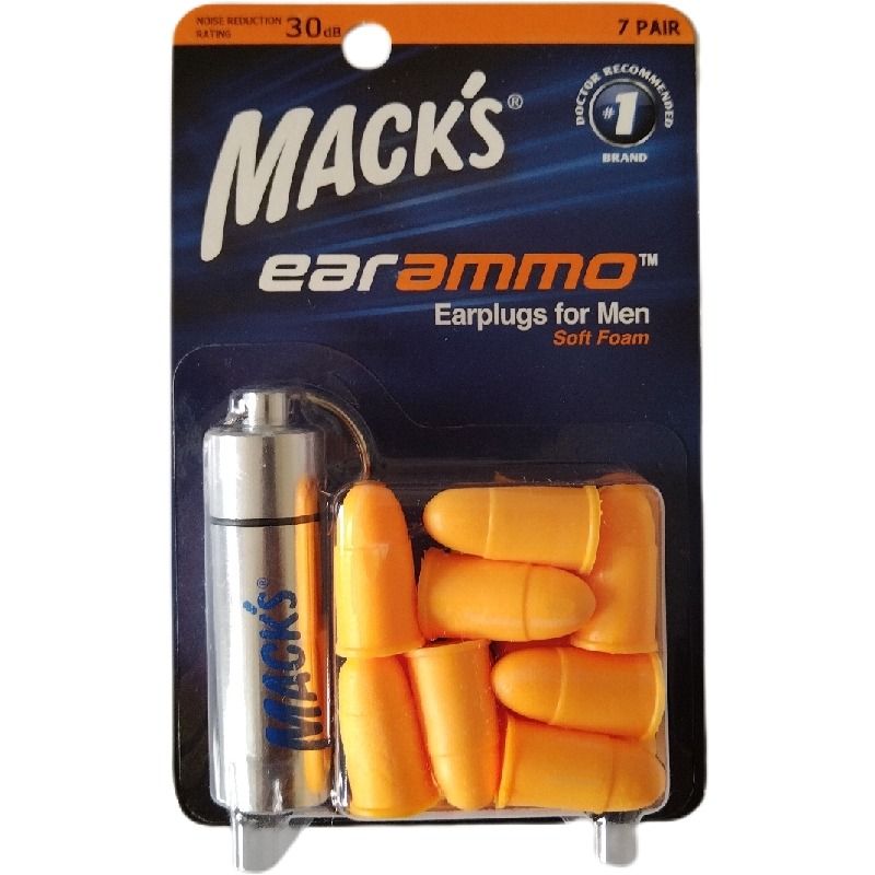 Extreme Noise Blocker Earplugs 7 Pairs & Carry Case Mack's EarAmmo