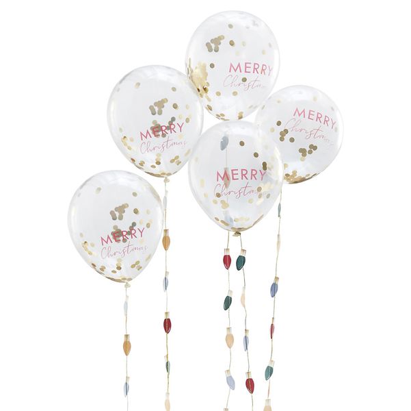 Merry Everything - Christmas Confetti Balloons - Light Bulb