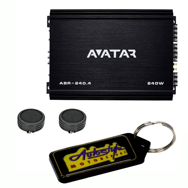Deaf Bonce Avatar ABR-240.4 4channel Amplifier &amp; Evo Tweeters &amp; Key Holder