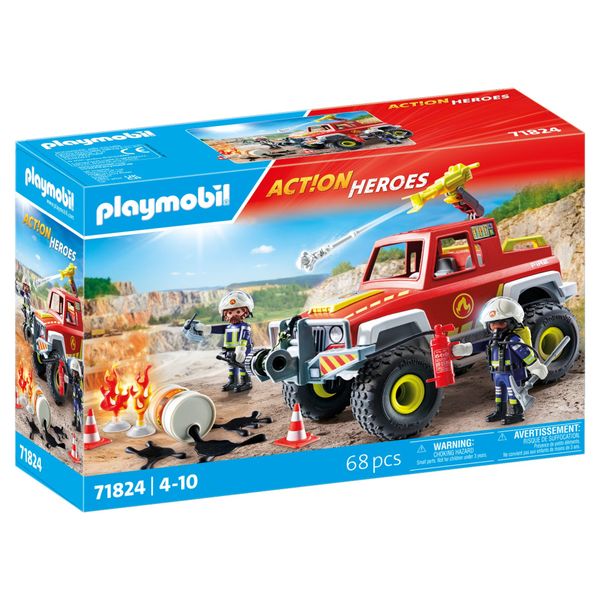 Playmobil Action Heroes - Firefighting Truck Playset - 68 Pieces