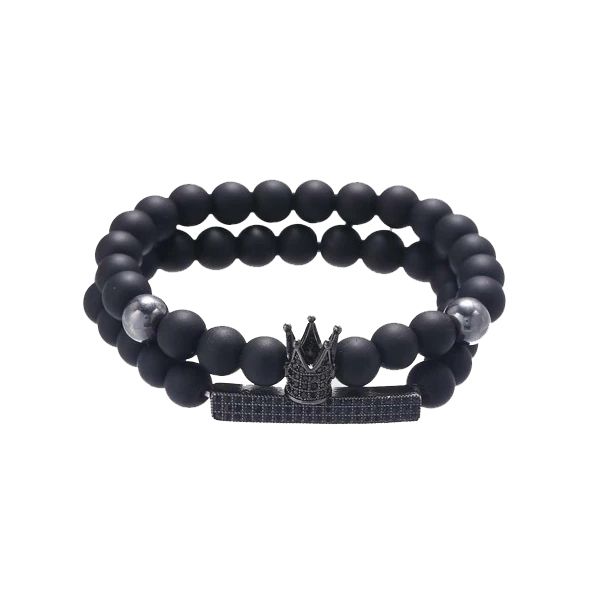 Men's Crown Bracelet Set