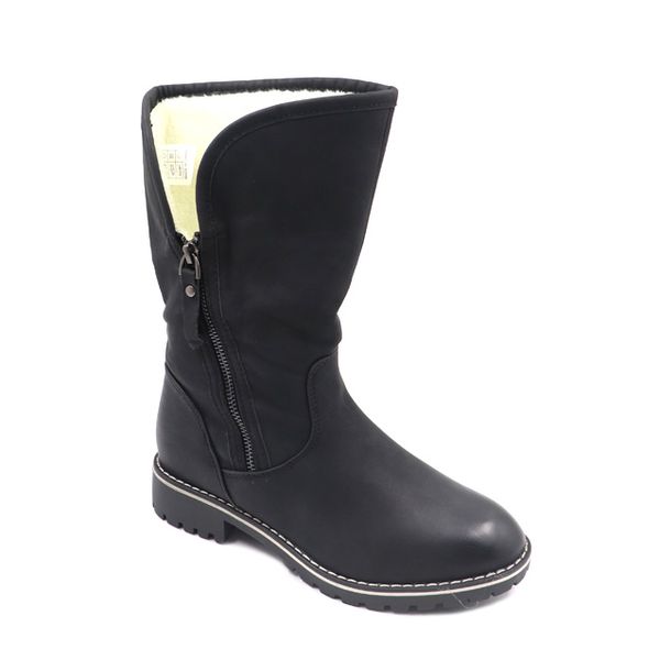 Honeymoon Ladies Fashion Mid Calf With Side Zipper Boot