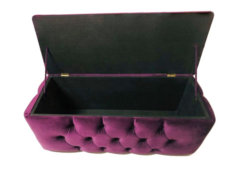 Ottoman - Purple Storage 137 Cm Size