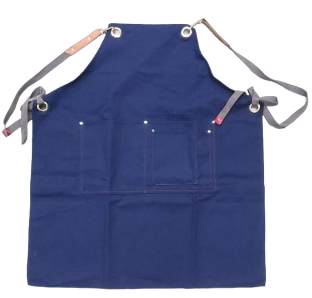 Blue Extra Thick Cotton Full Size Apron