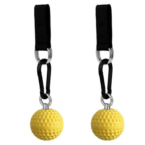 72mm Pull Up Balls Hand Finger Force Trainer Grip Arm 2 Pieces (Yellow)