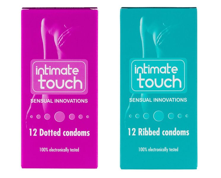 Intimate Touch - 2 Pack - 12 Dotted + 12 Ribbed Condoms