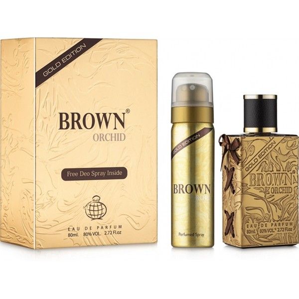 Brown Orchid Gold Edition 80ml Eau De Perfume And Deodorant Spray