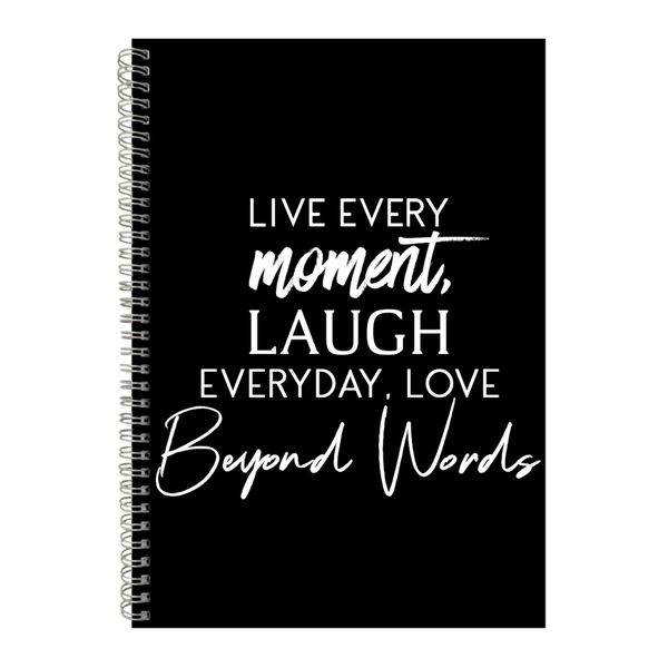 Moment A4 Notebook Spiral Lined Motivational Saying Graphic Notepad Gift224