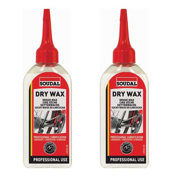 SOUDAL Cycle Dry Wax Chain Lubricant Professional Use 100ml - 2 Pack