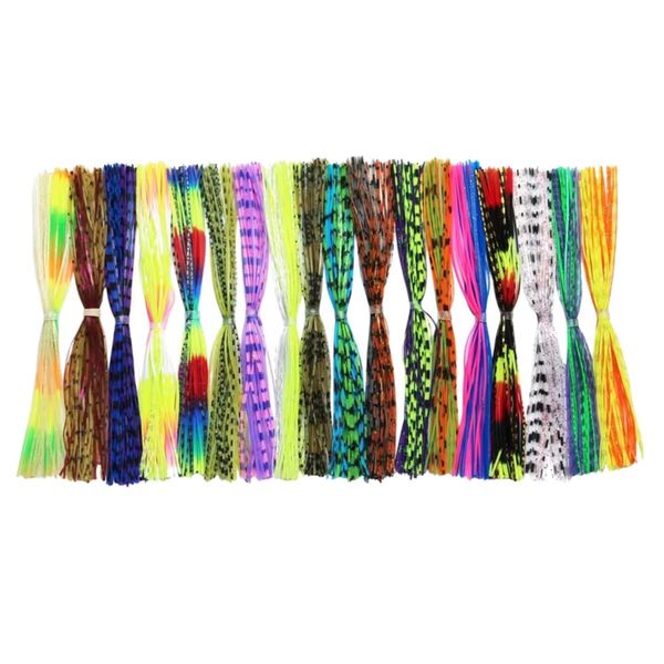 Camping Colourful Silicone Fishing Lure Spinnerbaits Skirts 240pc -13cm