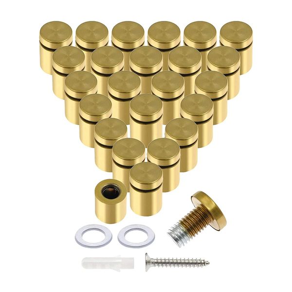 24 Pcs 3/4 Inch X 1Inch Stainless Steel Standoff Screws Wall Sign