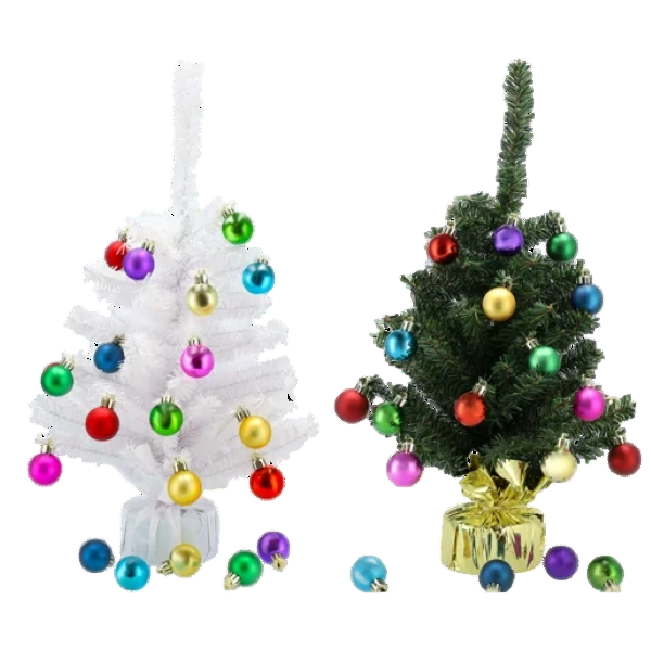 Christmas Tree With Baubles 46cm - Set of 2