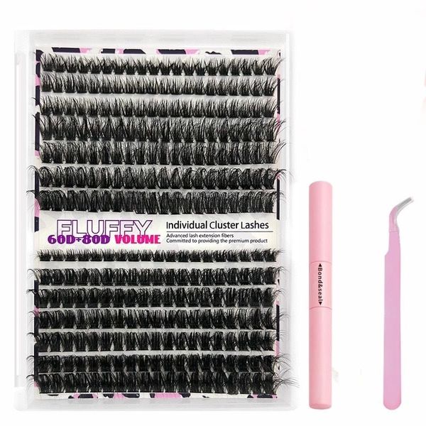 Furry European and American Segmented False Eyelashes Fluffy 60P-80P